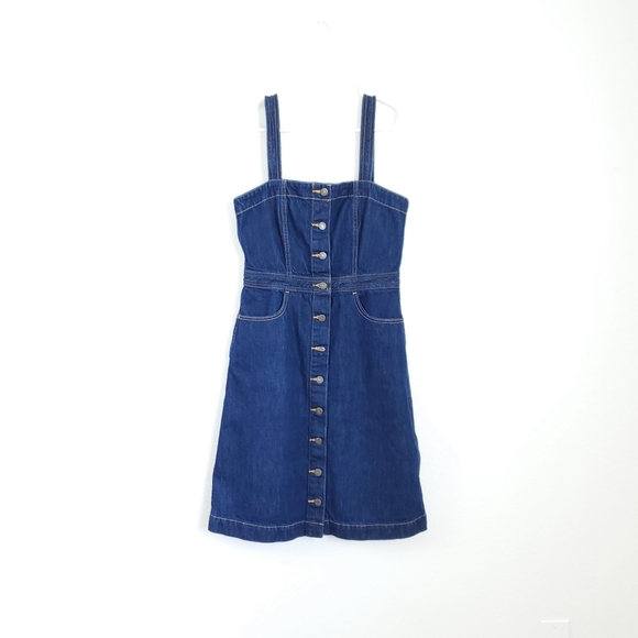 Levi's Denim - LEVI'S dark wash denim button front dress overalls